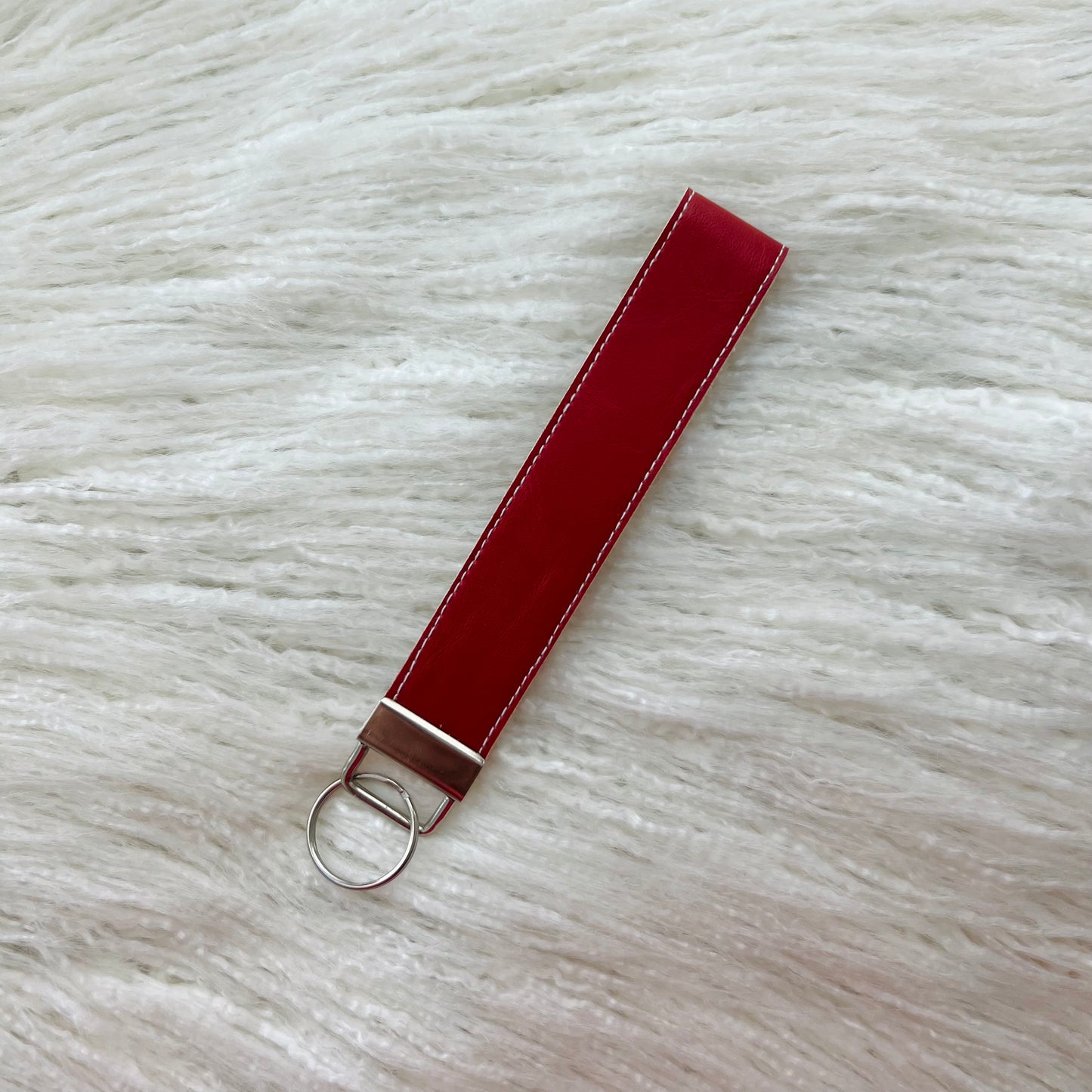 Red Smooth Faux Leather KeyFob/Wristlet